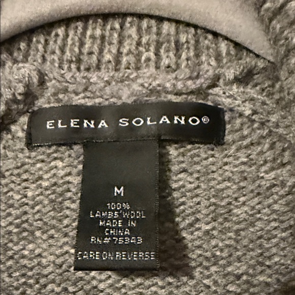 Gray Women's wool sweater Coat - Picture 2 of 11